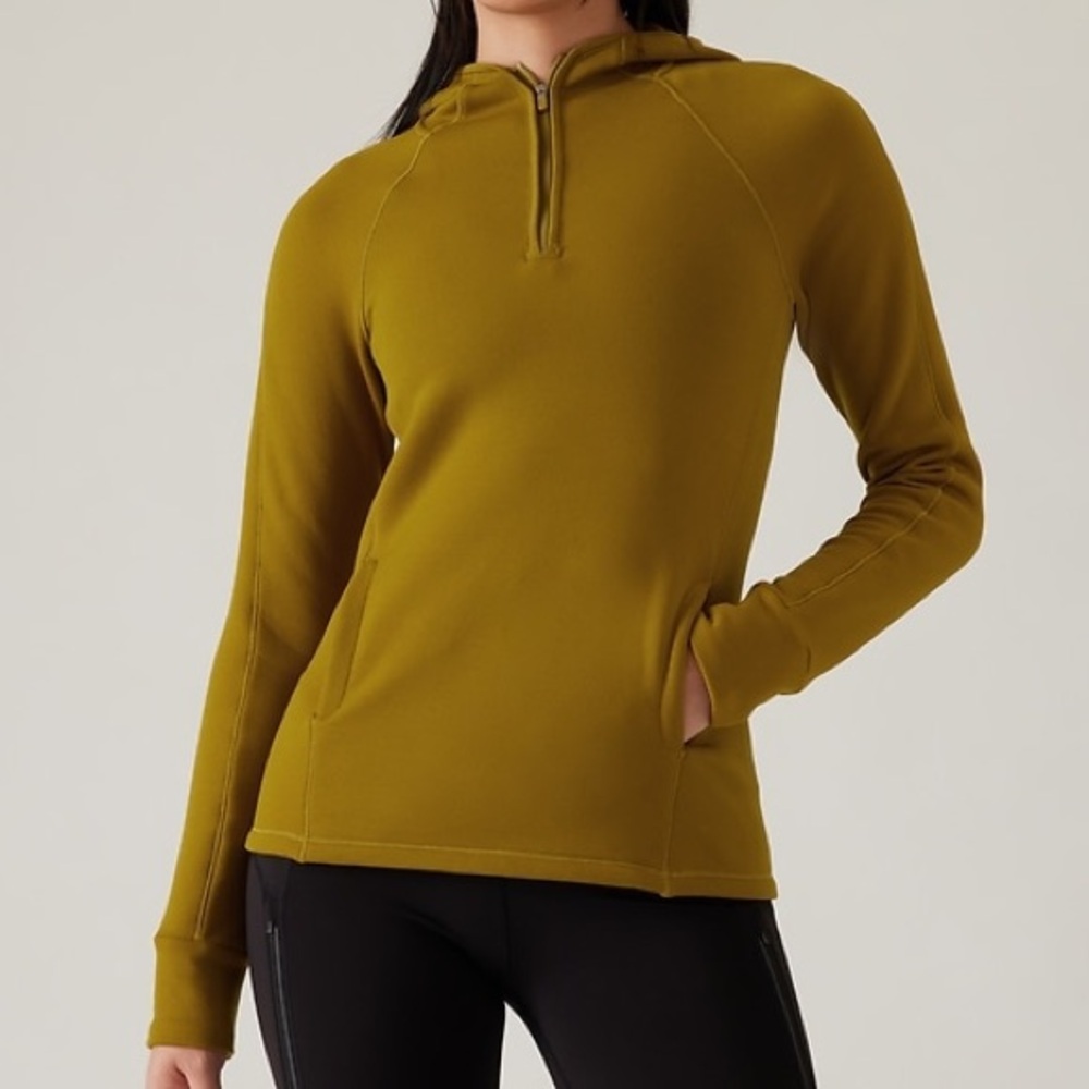 Athleta Mustard Hoodie Sweatshirt
